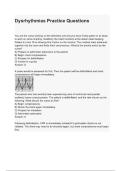 Dysrhythmias Practice Questions and answers