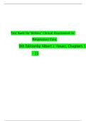 Test Bank for Wilkins&rsquo; Clinical Assessment in Respiratory Care&comma; 9th Edition by Albert J&period; Heuer&comma; Chapters 1 - 21