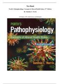 Test Bank Porth's Pathophysiology&colon; Concepts of Altered Health States&comma; 11th Edition By Tommie L&period; Norris &lpar;All Chapters&comma; 100&percnt; Verified Answers with Rationales&rpar;