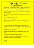 CCBC NURN 153 FINAL EXAM QUESTIONS AND ANSWERS 2025
