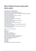 Marvin Webster Ihuman study guide latest update