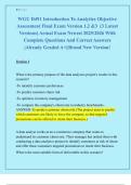 WGU D491 Introduction To Analytics Objective Assessment Final Bundled Exams  Actual Exam Newest 2025&sol;2026 With Complete Questions And Correct Answers &vert;Already Graded A&plus;&vert;&vert;Brand New Version&excl;