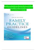 Family Practice Guidelines 5th Edition Cash Glass Mullen Test Bank COMPLETE QUESTIONS AND ANSWERS 100&percnt; CORRECT&vert; GRADED A&plus;