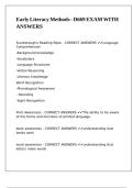 Early Literacy Methods - D669 EXAM WITH ANSWERS