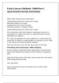 Early Literacy Methods - D669 Part 2 QUESTIONS WITH ANSWERS