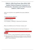 FEMA IS-800&period;d Final Exam &ndash; National Response Framework&comma; An Introduction &vert; New 2024&sol;2025 Update &vert; Questions and Verified Answers &vert; Grade A &vert; 100&percnt; Correct