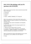 D311 WGU Microbiology with Lab PA questions with ANSWERS
