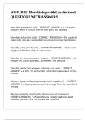 WGU D311 Microbiology with Lab Section 1 QUESTIONS WITH ANSWERS