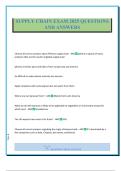 SUPPLY CHAIN EXAM 2025 QUESTIONS AND ANSWERS