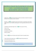 SUPPLY CHAIN MANAGEMENT EXAM 1 - TCU &ndash; LAYTON EXAM 2025 QUESTIONS AND ANSWERS