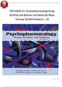 TEST BANK For Psychopharmacology&colon; Drugs&comma; the Brain&comma; and Behavior&comma; 4th Edition By Meyer Nursing&comma; Verified Chapters 1 - 20&comma; Complete Newest Version