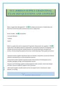 TCU JORDAN SUPPLY CHAIN FINAL EXAM 2025 QUESTIONS AND ANSWERS