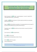 TELEMETRY TEST EXAM 2025 QUESTIONS AND ANSWERS
