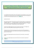 TEST 1 PRACTICE PROBLEMS EXAM 2025 QUESTIONS AND ANSWERS