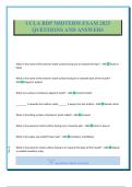 UCLA BDP MIDTERM EXAM 2025 QUESTIONS AND ANSWERS