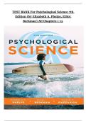Test Bank for Psychological Science&comma; 7th Edition by Elizabeth A&period; Phelps & Elliot Berkman &vert; All Chapters 1-15 &vert; Latest Edition 2025