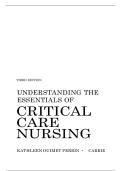 THIRD EDITION UNDERSTANDING THE ESSENTIALS OF CRITICAL CARE NURSING