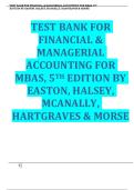 TEST BANK FOR Financial & Managerial Accounting for MBAs&comma; 5th Edition by Easton&comma; Halsey&comma; McAnally&comma; Hartgraves