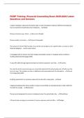 FiCEP Training -Financial Counseling Exam 2025-2026 Latest  Questions and Answers 