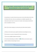 C464 PRE ASSESSMENT EXAM 2025 QUESTIONS AND ANSWERS