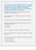ADVANCED MED-SURG PRINCIPLES EXAM 1 JERSEY  COLLEGE&vert;&vert; ACCURATE AND FREQUENTLY ASKED  QUESTIONS AND 100&percnt; CORRECT ANSWERS&vert;&vert;  LATEST AND COMPLETE UPDATE WITH VERIFIED  SOLUTIONS GRADED A&plus;&vert;&vert; SURE PASS&excl;&excl; 