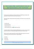 WGU D033 PRE ASSESSMENT EXAM 2025 QUESTIONS AND ANSWERS