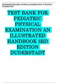 Test Bank- Pediatric Physical Examination&colon; 4th Edition &lpar;Karen G&period; Duderstadt&comma; 2025&rpar; Latest update&vert;&vert; All Chapters