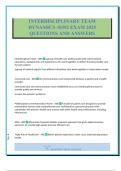 INTERDISCIPLINARY TEAM DYNAMICS -D392 EXAM 2025 QUESTIONS AND ANSWERS
