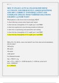 MDC IV EXAM 2 ACTUAL EXAM RASMUSSEN&vert;&vert;  ACCURATE AND FREQUENTLY ASKED QUESTIONS  AND 100&percnt; CORRECT ANSWERS&vert;&vert; LATEST AND  COMPLETE UPDATE WITH VERIFIED SOLUTIONS  GRADED A&plus;&vert;&vert; SURE PASS&excl;&excl;