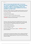 MDC IV EXAM 2 TESTS FOR RASMUSSEN UNIVERSITY&vert;&vert; ACCURATE AND FREQUENTLY ASKED QUESTIONS AND 100&percnt; CORRECT ANSWERS&vert;&vert; LATEST AND COMPLETE UPDATE WITH VERIFIED SOLUTIONS GRADED A&plus;&vert;&vert; SURE PASS&excl;&excl;