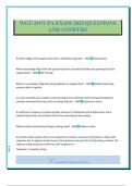 WGU D471 PA EXAM 2025 QUESTIONS AND ANSWERS