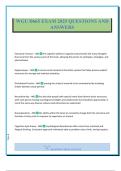 WGU D665 EXAM 2025 QUESTIONS AND ANSWERS