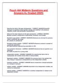 Psych 464 Midterm Questions and Answers A&plus; Graded &lpar;2025&rpar;&period;