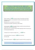 WEEK 6 MENOPAUSE, BREAST CONDITIONS, AND OSTEOPOROSIS EXAM 2025 QUESTIONS AND ANSWERS