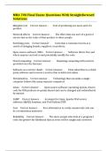 MBA 703 Final Exam: Questions With Straightforward Solutions