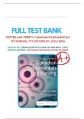 Test Bank For Potter and Perry's Canadian Fundamentals of Nursing&comma; 7th Edition by Astle &vert; 9780323870658 &vert; &vert;Chapter 1-49 &vert;All Chapters with Answers and Rationals