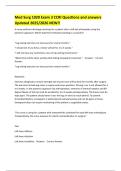 Med Surg 1020 Exam 3 CCRI Questions and answers Updated 2025&sol;2026 NEW&excl;&excl; 