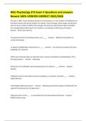 WSU Psychology 372 Exam 3 Questions and answers Newest 100&percnt; VERIFIED CORRECT 2025&sol;2026 