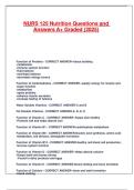 NURS 125 Nutrition Questions and Answers A&plus; Graded &lpar;2025&rpar;&period;