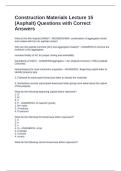 Construction Materials Final Old Material &lpar;Exam 1-2&rpar; Package deal  Questions with Correct Answers