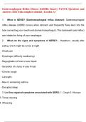 Gastroesophageal Reflux Disease &lpar;GERD&rpar; Smarty PANCE Questions and  Answers 2026 with complete solution &vert; Graded A&plus;