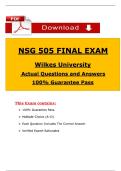 NSG 505 &ndash; Final Exam &lpar;Latest 2025 &sol; 2026&rpar; &ndash; Verified Questions & Detailed Answers
