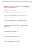 Portable Grinder Safety Exam Questions and Answers 2025&sol;2026  with complete solution &vert; Graded A&plus; 