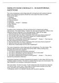 CMAN 272 EXAM 2 MODULE 9 &ndash; SCHIZOPHRENIA QUESTIONS
