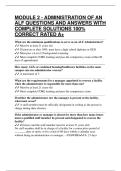 MODULE 2 - ADMINISTRATION OF AN ALF QUESTIONS AND ANSWERS WITH COMPLETE SOLUTIONS 100&percnt; CORRECT RATED A&plus;