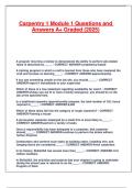 Carpentry 1 Module 1 Questions and Answers A&plus; Graded &lpar;2025&rpar;&period;