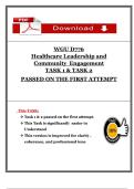 WGU D776 Healthcare Leadership and Community Engagement &lpar;2025&rpar; &ndash; Task 1 & Task 2 Complete Assessment Submission &ndash; Passed on First Attempt