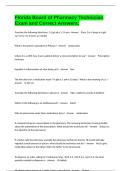 Florida Board of Pharmacy Technician Exam and Correct Answers&period;