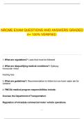NRCME EXAM QUESTIONS AND ANSWERS GRADED A&plus; 100&percnt; VERIFIED&period;