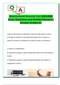 Manufactured Housing Test 2025&sol;2026  Exam Questions and Verified Answers &vert;  Already Graded A&plus; 